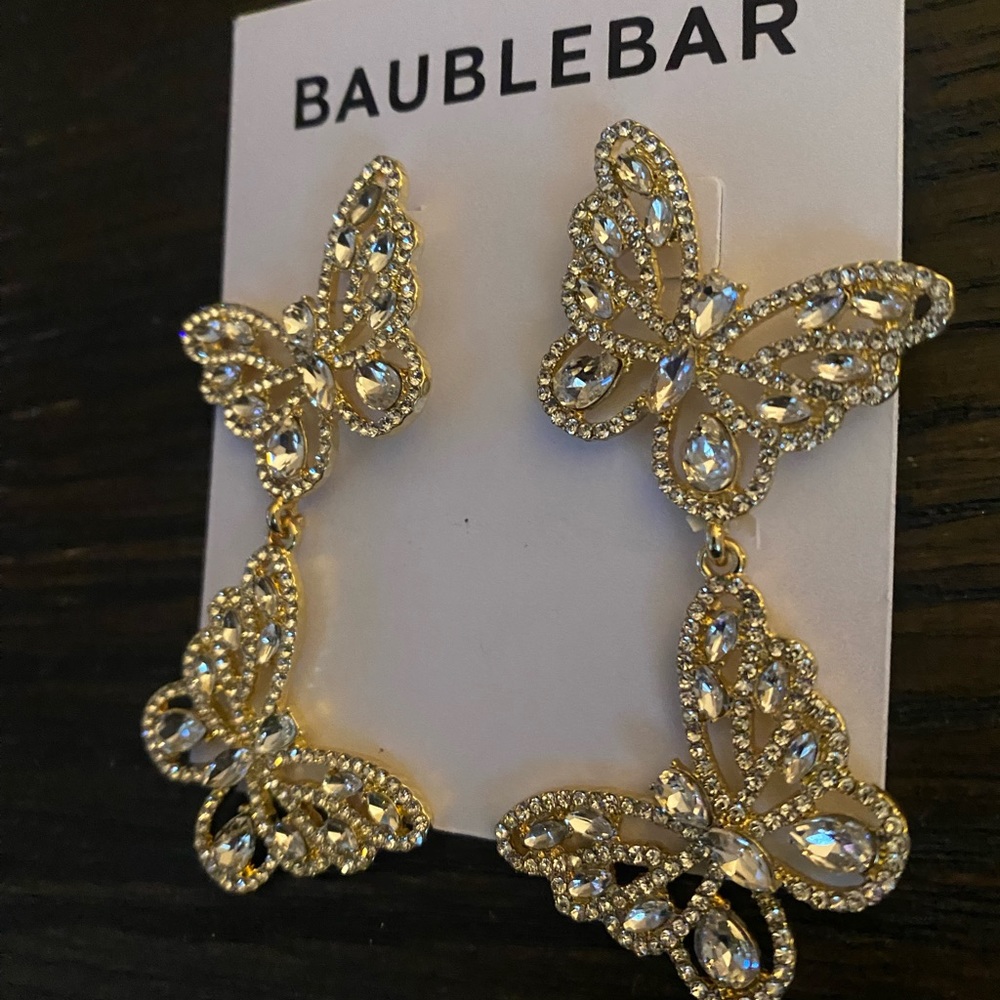NEW BaubleBar butterfly dangle earrings - Picture 5 of 5